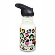 Drikkedunk med sugerr & sportslg - 355 ml - Leopard