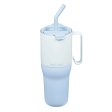 Stor RISE termokop med sugerr - 1065 ml - Ice Blue