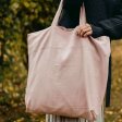 Stor tote bag i hr - Rosa