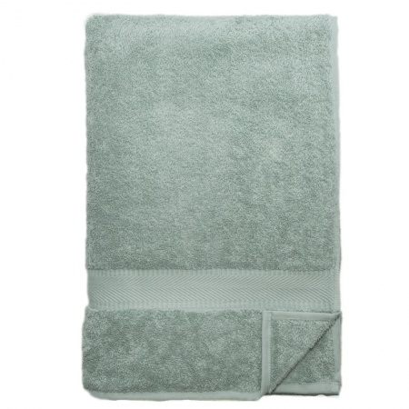 Badehåndklæde i økologisk bomuld 100 x 180 cm. - Mineral Green