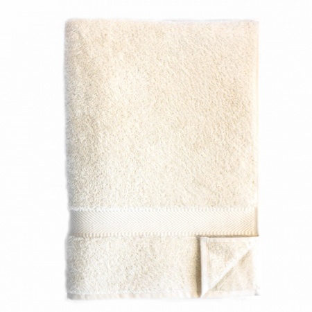 Badehåndklæde i økologisk bomuld 100 x 180 cm. - Natural White