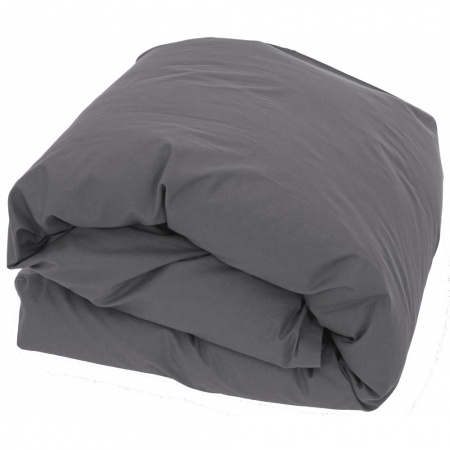 Økologisk sengetøj til dobbeltdyne - Mørkegrå - 60x63 Voksen pude