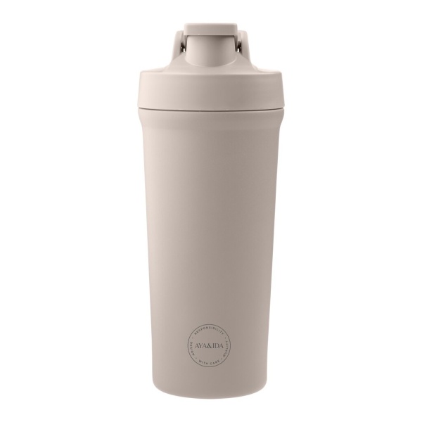 Shaker Bottle proteinshaker i farven Cream Beige fra Aya&Ida hos Økofamilien