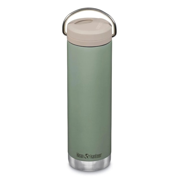 Klean Kanteen TKWide 592 ml termo drikkedunk termoflaske med Twist Cap i farven Sea Spray lukket