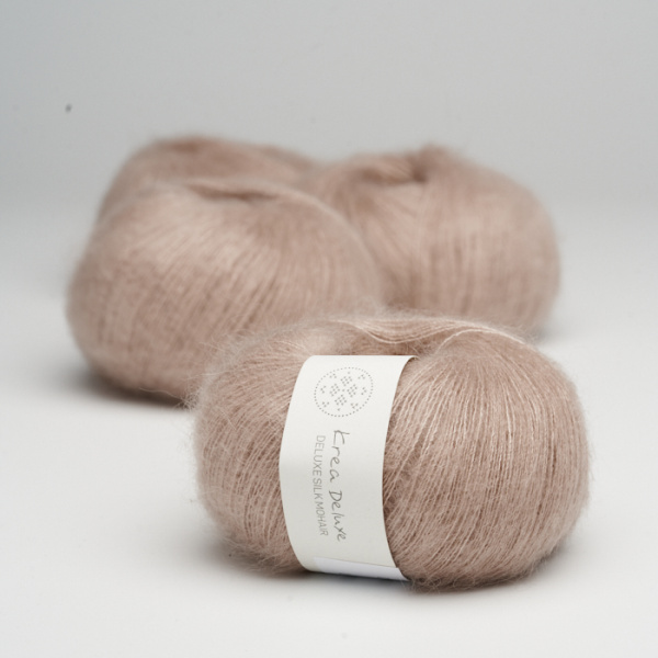 Krea Deluxe Silk Mohair i farven Lys Støvet Rosa 14