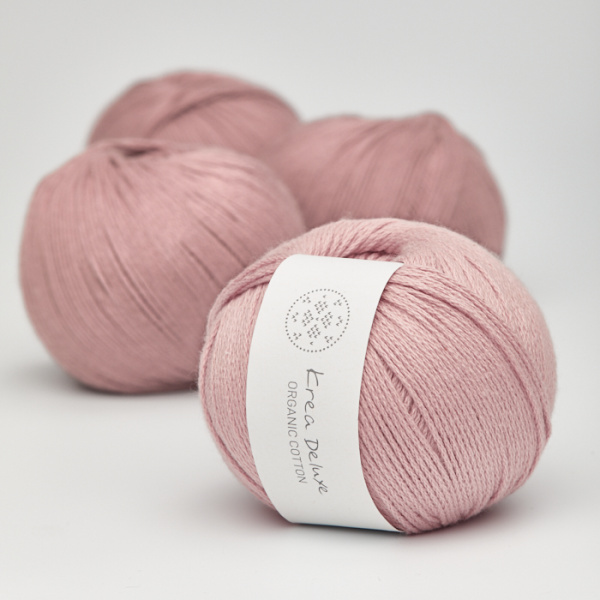 Krea Deluxe Økologisk Bomuldsgarn 50g Organic Cotton 12 Rosa