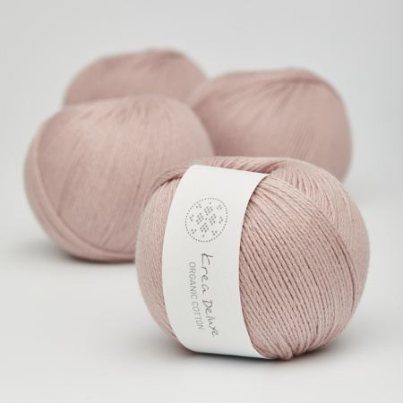 Krea Deluxe Økologisk Bomuldsgarn 50g Organic Cotton 14 Lys Støvet Rosa