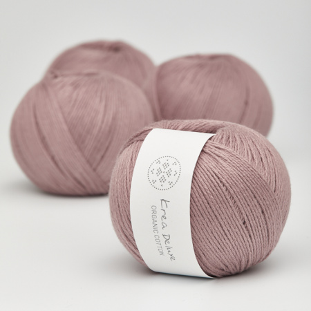 Krea Deluxe Økologisk Bomuldsgarn 50g Organic Cotton 15 Støvet Rosa