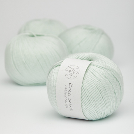 Krea Deluxe Økologisk Bomuldsgarn 50g Organic Cotton 31 Lys Mintgrøn