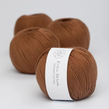 Krea Deluxe Økologisk Bomuldsgarn 50g Organic Cotton 52 Cognac