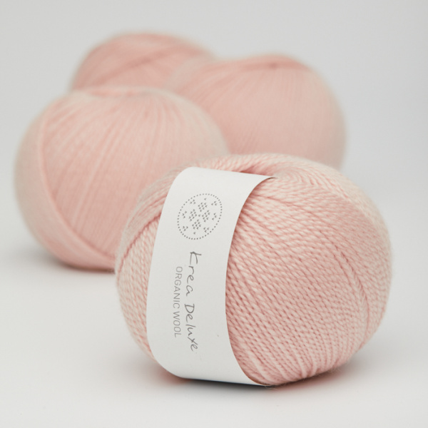 Krea Deluxe Økologisk Merino Uldgarn 50g Organic Wool 1 08 Lys Rosa