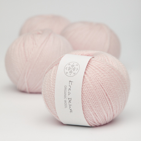 Krea Deluxe Økologisk Merino Uldgarn 50g Organic Wool 1 11 Lyserød