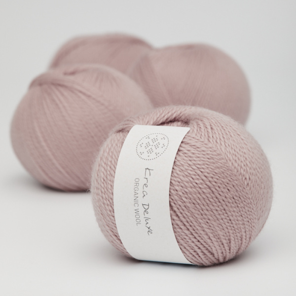 Krea Deluxe Økologisk Merino Uldgarn 50g Organic Wool 1 14 Lys Støvet Rosa