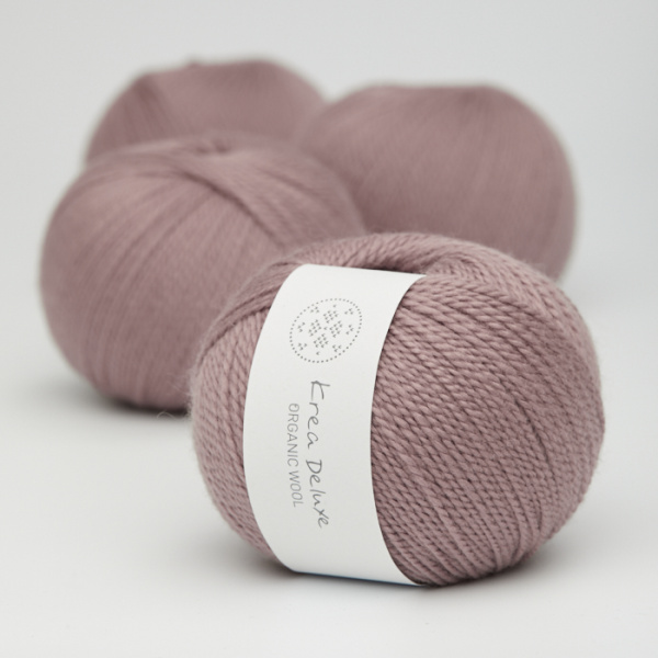 Krea Deluxe Økologisk Merino Uldgarn 50g Organic Wool 1 15 Støvet Rosa