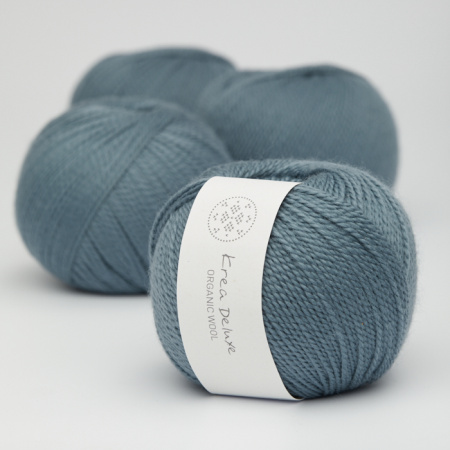 Krea Deluxe Økologisk Merino Uldgarn 50g Organic Wool 1 21 Støvet Blå