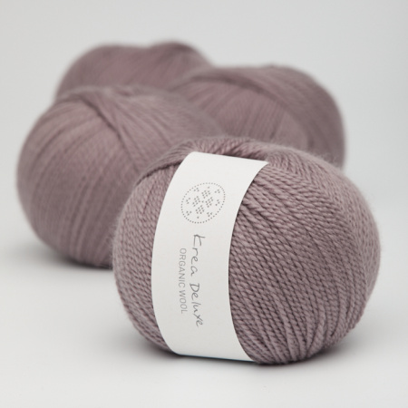 Krea Deluxe Økologisk Merino Uldgarn 50g Organic Wool 1 44 Støvet Lavendel