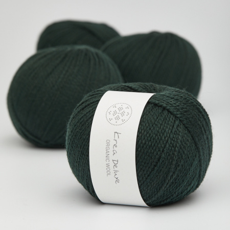 Krea Deluxe Økologisk Merino Uldgarn 50g Organic Wool 1 45 Flaskegrøn