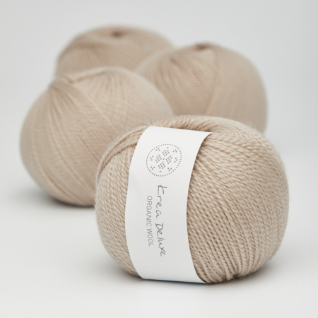 Krea Deluxe Økologisk Merino Uldgarn 50g Organic Wool 1 46 Sand