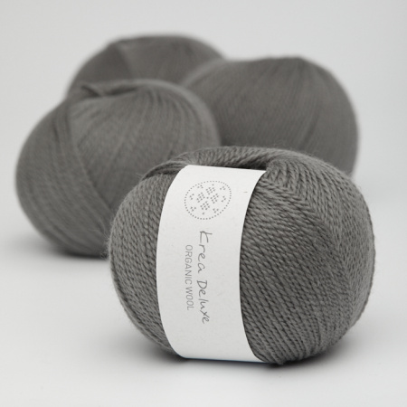 Krea Deluxe Økologisk Merino Uldgarn 50g Organic Wool 1 50 Mørkegrå