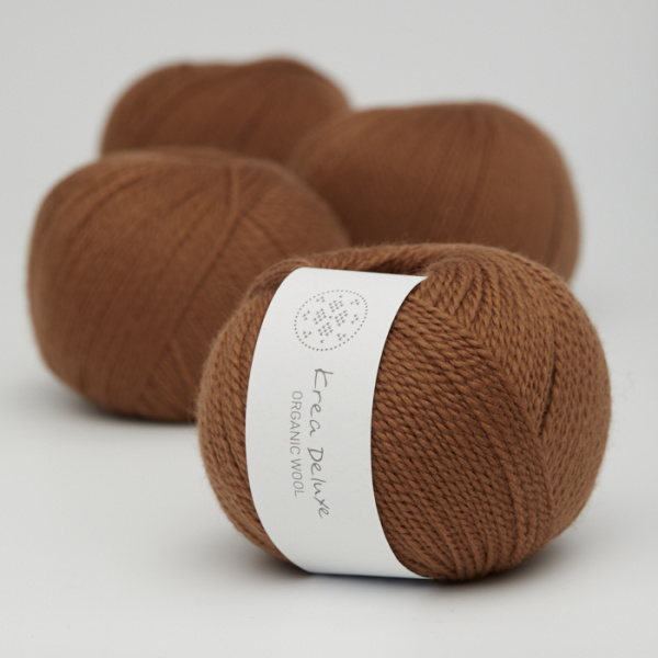 Krea Deluxe Økologisk Merino Uldgarn 50g Organic Wool 1 52 Cognac