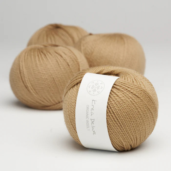 Krea Deluxe Økologisk Merino Uldgarn 50g Organic Wool 1 53 Croissant